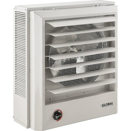 Global Industrial Fan Forced Electric Unit Heater, 3 Phase, 480V, 10kW, 21-7/16 in H, 19 in W 246103
